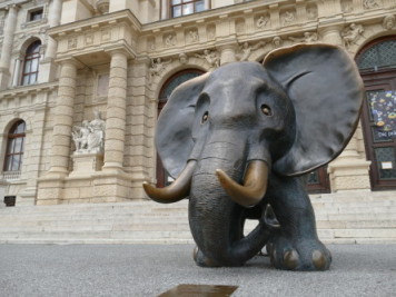 elefant vor den museen