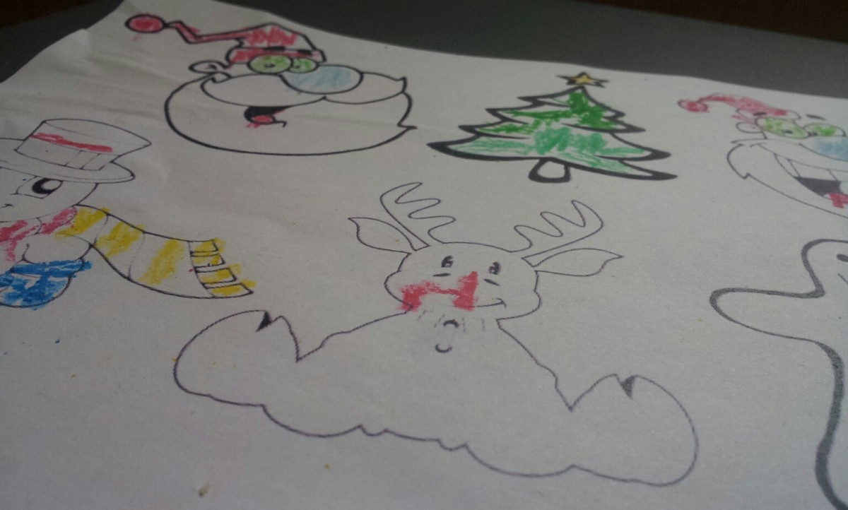 ausmalen von weihnachtsbildern in der vorweihnachtszeit